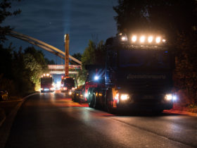 Transport eines Filters vom Hafen bis zur Fabrik