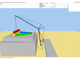 Montage einer Dreigurtbinderkonstruktion als Dachkonstruktion für ein Büro- und Geschäftshaus