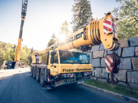 Heben einer Dachmembran in Schierke