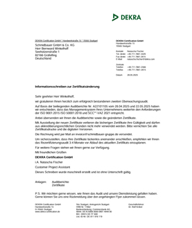 Zertifikat Arbeits und Gesundheitsschutz