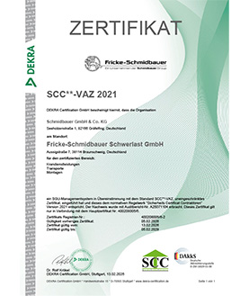 SCC** VAZ 2021 (Arbeitssicherheit) Deutsch